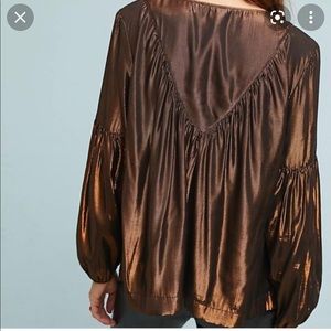 Anthropologie Metallic Blouse - Worn once!